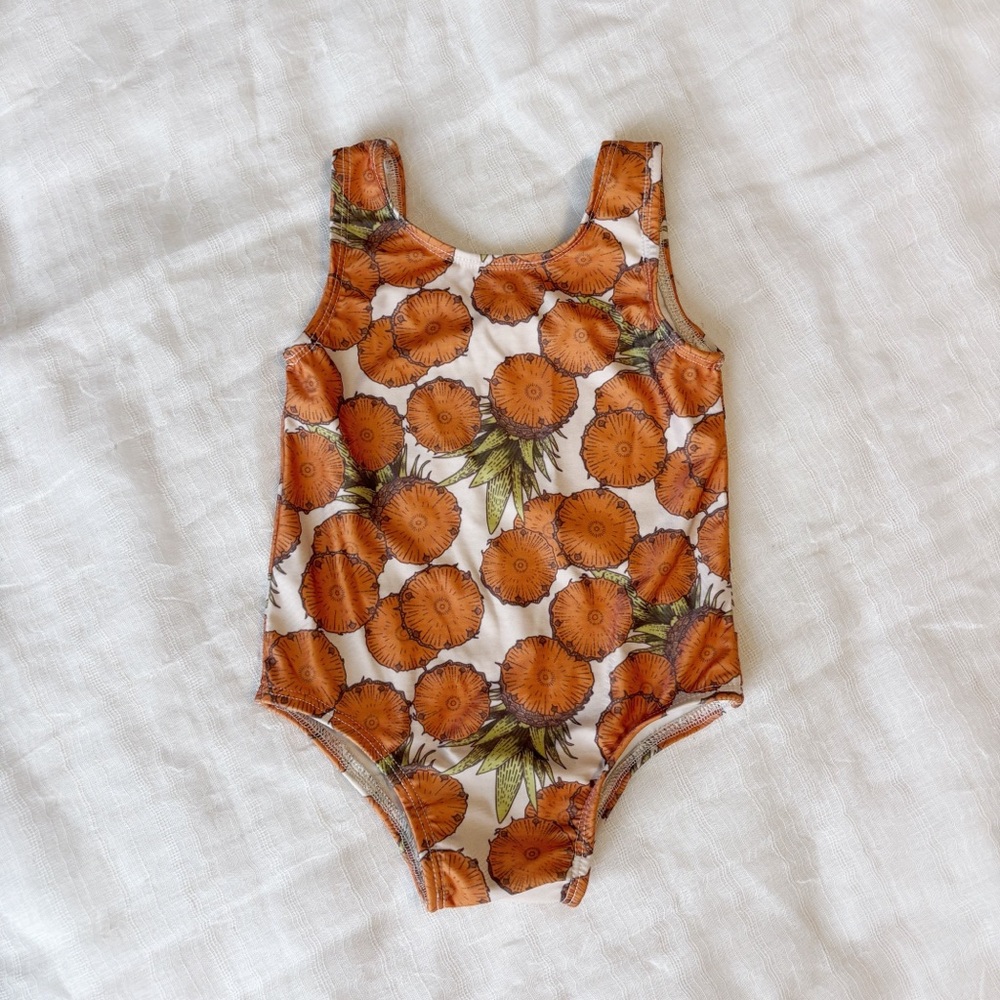 Kate Quinn Warm Vintage Pineapple Tank Swimsuit